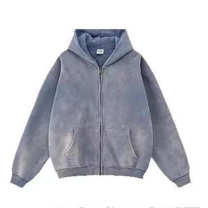 Sudadera con capucha para hombre de tela gruesa con efecto desgastado por el sol, precio al por mayor, fabricante personalizado, sudaderas con capucha con efecto desgastado por el sol a precio económico - Product Image 3