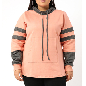 Unisex Coral Hooded Sweatshirt Regular Fit Cotton French Terry Casual Pocket Design Autumn Wear - Product Image 1
