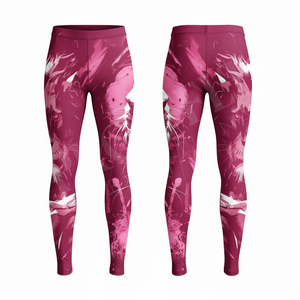 Premium Quality Custom Compression Leggings All Over Printed Design Sports Tights Breathable Gym Running Workout Fitness Pants - Product Image 4