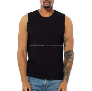 Débardeur sans manches personnalisé avec logo d'usine pour hommes, débardeur de sport en coton, veste de sport, débardeur de fitness, débardeur uni pour hommes d'été - Product Image 3