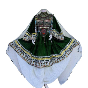 Vestido Afgano Kuchi Vibrante Hecho a Mano con Monedas Bordadas, de Alta Calidad y Bajo MOQ 2026, Disponible en Todas las Tallas - Product Image 1