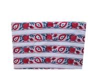 Tissu en coton pur imprimé à la main, fil peigné doux, matériau de qualité supérieure, tissu en coton biologique avec impression à la main, motif croisé