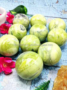 Haute qualité naturel Serpentine Sunstone boule sculpté à la main cristal pierre précieuse pour la décoration de la maison en gros haut poli sphère - Product Image 4