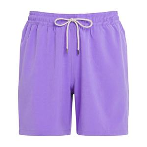 Custom Fabric <b>Mens</b> Swim <b>Trunks</b> Quick Dry Solid Four Way Stretch Breathable Polyester Beach Shorts OEM - Product Image 1