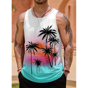 Camiseta sin mangas de algodón 100% de secado rápido para hombre, estilo urbano, cuello redondo, con bolsillos, tejido informal. - Product Image 2