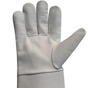 Gants de protection de travail en cuir de chèvre et croûte de vache, résistants à la chaleur et à l'abrasion, 14 pouces, pour soudage TIG/MIG, protection industrielle EPI - Product Image 3