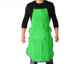 Golden Brown Leather Welder <b>Apron</b> Heavy Duty <b>Work</b> Industrial Use Fire Resistant Sleeveless Breathable Safety <b>Apron</b> for Welding - Product Image 4