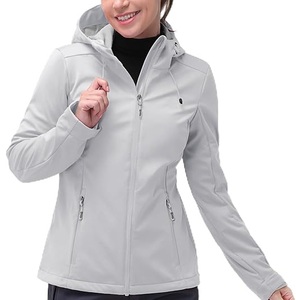 Vestes Softshell Blanches de Haute Qualité, Sportives, d'Extérieur, à Col Montant, Imperméables, pour la Randonnée, Manteau de Pluie à Capuche, Respirantes - Product Image 1