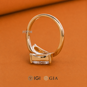 Anillo Toi Et Moi con Dos Diamantes Cultivados en Laboratorio, Corte Pera de 2 Quilates, Anillo de Compromiso - Product Image 5