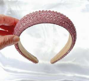 Diademas florales unisex ligeras y ecológicas de tela de diseñador hechas a mano 2025 para mujer y niños, multicolor, bordadas con cuentas - Product Image 1