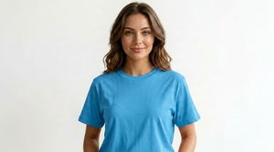 T-shirt pour femme 100% coton, uni, décontracté, col rond, doux, vente en gros - Product Image 2