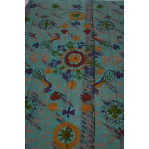 Lavinas Handmade Kantha Suzani <b>Quilt</b> Vintage Cotton Floral Embroidery Bedspread Boho Indian <b>Throw</b> Blanket Bedding Eco-Friendly - Product Image 4