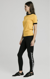 Camiseta de Manga Corta para Mujer, Tejido de Punto de Poliéster/Algodón, Secado Rápido, Transpirable, Estampado Vintage, Logotipo Bordado, Corte Ajustado, Verano - Product Image 5