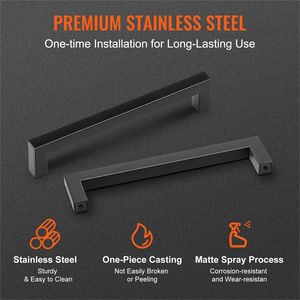 Set di 10 Maniglie Quadrate Sottili in Acciaio Inox da 160mm (6,3 pollici) con Finitura Satinata per Mobili da Cucina e Cassetti - Product Image 4