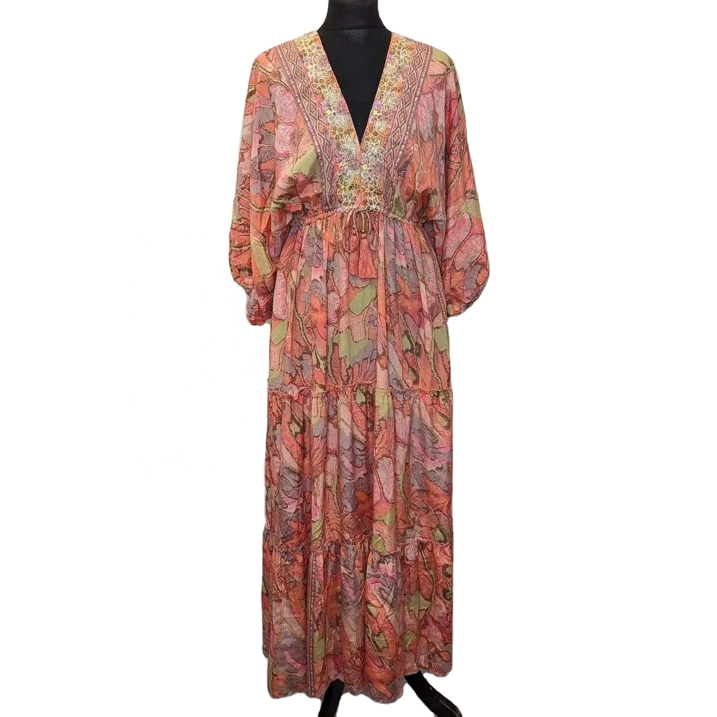 white christmas dresses Batik silk dress – Delfina