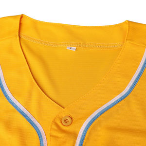 Maillot de baseball et softball personnalisé pour jeunes, en tissu sergé écologique, avec design sublimé USA, maille et lettres brodées à boutons - Product Image 3