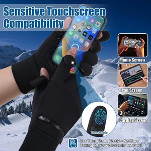 Gants d'hiver pour hommes et femmes - Gants thermiques imperméables pour temps froid, gants tactiles pour le cyclisme, la course à pied et le travail - Product Image 5