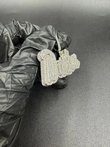 Colgante con Letra 'Daddy' en Plata 925, Aleación Plateada con Cristales de Imitación, Estilo Hiphop, Unisex, para Regalo - Product Image 5