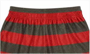 Shorts de basketball pour hommes, rouge et gris, en tissu peigné, avec logo sur le devant, taille élastique, respirant, séchage rapide, décontracté - Product Image 6
