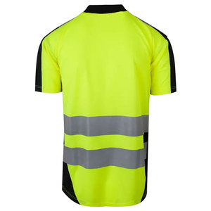 เสื้อโปโลแขนสั้นสีเหลืองสะท้อนแสงสำหรับผู้ชาย เสื้อยืดนิรภัยโพลีเอสเตอร์สำหรับงานก่อสร้าง งานถนน และงานอุตสาหกรรม - Product Image 2