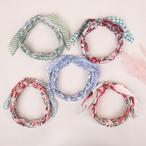 Premium quality block printed Eco-friendly bandana scarf Multi-use fashion wristband Colorful block printed scarf - Product Image 5