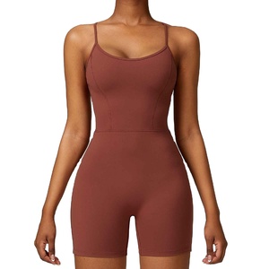Women's Sexy Breathable Ribbed Sports Bodysuit <b>Jumpsuit</b> Colorful Fashion <b>Workout</b> Fitness Gym Yoga Gear - Product Image 6