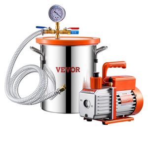 Kit de cámara de desgasificación de bomba de etapa única de 1,5 galones, suministros de laboratorio de cámara de vacío 3.5CFM - Product Image 1