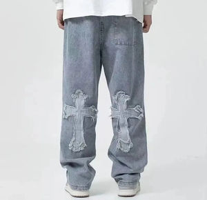 Jeans Homme Personnalisés de Haute Qualité – Styles Urbains, Logo Personnalisé, Designer, Hip Hop, Denim Extensible Déchiré, Jeans Homme Purp - Product Image 5