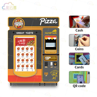 Máquina Expendedora de aperitivos y pizzas alimentada por robot para interior/exterior totalmente automática personalizable que acepta tarjeta/moneda/Código QR pago SDK
