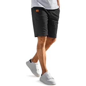 2025 pantalones cortos de Golf chinos de sarga de playa de verano para hombre XS cintura elástica cierre de cordón cómodo elegante logotipo oscuro - Product Image 3