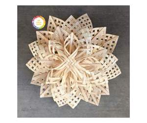Nuevo diseño 2025 Copo de nieve de bambú hecho a mano más barato Copo de nieve de bambú hecho a mano de Vietnam, decoración navideña elegante - Product Image 4