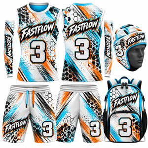 Uniformes de Fútbol Americano Sublimados y Transpirables para Hombre, 7on7, Venta al Por Mayor, Precio Bajo, Alta Calidad, Tela Elástica - Product Image 1