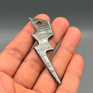 Hand-Forged Damascus Steel <b>Locket</b>, Sunburst Pattern Pendant, Anniversary Steel Gift Simple Style Cut Technique - Product Image 1