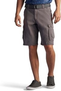 Shorts en jean cargo gris pour homme, taille mi-haute avec poches, décontracté, pour l'été, en tissu tissé respirant - Product Image 5