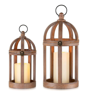 โคมไฟไม้หลังคาโลหะสีดำพร้อมลายกากบาทสำหรับตกแต่งบ้าน - Product Image 6