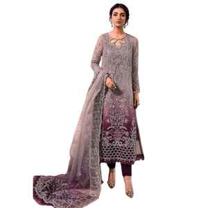 ชุดเดรสผู้หญิงสไตล์ปากีสถานอินเดียสำหรับงานแต่งงานหรือใส่ลำลอง คอลเลคชั่นใหม่ล่าสุดปี 2022 ชุดซัลวาร์ คามีซ เคอร์ติ - Product Image 1