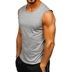 Camiseta sin Mangas de Punto Casual para Hombre, Color Azul Marino, Transpirable, de Secado Rápido, Spandex/Algodón, para Gimnasio, Ejercicio, Ropa Interior Deportiva - Product Image 6