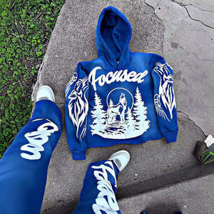 Sudadera con Capucha de Lujo con Estampado Gráfico Personalizado, Algodón Grueso, Estilo Urbano, Fabricante OEM ODM - Product Image 1