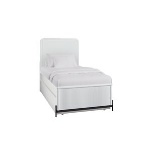 Letto a castello matrimoniale con letto estraibile singolo in bianco - Product Image 3