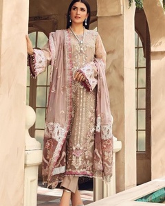 2022 Venta caliente vestido de gasa indio paquistaní Organza Net bordado trabajo a mano traje de boda Formal para ropa de fiesta - Product Image 1