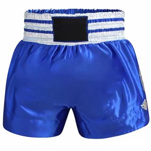Shorts de boxe thaïlandaise sportifs haut de gamme pour hommes, en satin respirant, séchage rapide, entraînement professionnel en salle, sublimation personnalisée OEM - Product Image 4