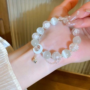 Bracciale con perline di cristallo bianco a forma di luna per donna, gioielli vintage sfumati squisiti per feste, regali 2026 - Product Image 3