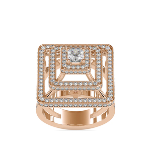 Superb Craft S925 <b>Silver</b> Tiered Classic <b>Wedding</b> Statement <b>Women</b> Moissanite <b>Ring</b> - Product Image 5