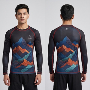 Vente en gros de Rash Guard MMA robuste à manches longues, sublimé, anti-frottement, pour l'entraînement aux arts martiaux, Fournisseur d'usine - Product Image 1