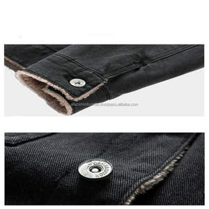 Wholesale Hot Selling Top Quality Breathable Customized Fleeced Denim Winter Jacket for Mens - Product Image 4