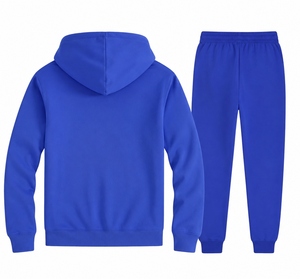 Ensemble de survêtement réfléchissant décontracté d'hiver personnalisé en usine, veste à capuche zippée légère en polyester et pantalon de jogging - Product Image 2