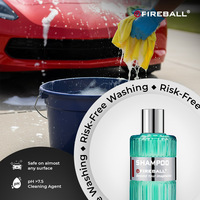 Shampooing automobile Fireball Tropical 500ml, haute mousse, pH neutre (vert émeraude) pour voitures, motos, SUV, parfum doux/frais, respectueux de la peinture