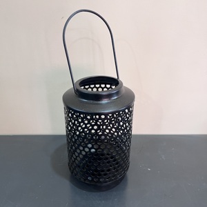 Black Metal Candle <b>Lantern</b> Decorative Hanging <b>Lantern</b> <b>Tealight</b> Holder Modern Home Decor Light - Product Image 3