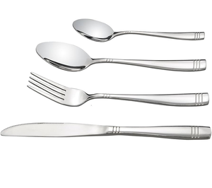 Cuillère en acier inoxydable, couverts de mariage, ensemble de couverts en acier inoxydable de qualité supérieure avec cuillère et fourchette argentées - Product Image 1