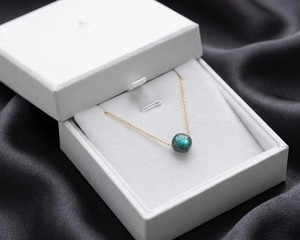 Handmade Polished Labradorite Gemstone <b>Necklace</b> Gold Tone Chain Minimalist <b>Boho</b> Luxury Jewelry Gift for Women - Product Image 4
